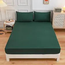 Premium Quality Fitted Bed Sheet – Stretchable Jersey Knit Mattress Cover with Elastic, Available in Multiple Colors.