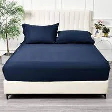 Premium Quality Fitted Bed Sheet – Stretchable Jersey Knit Mattress Cover with Elastic, Available in Multiple Colors.