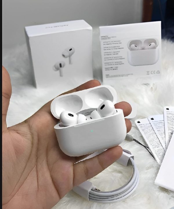 AirPods Pro 2 – Noise Reduction Wireless Earbuds for Android & iOS (White).