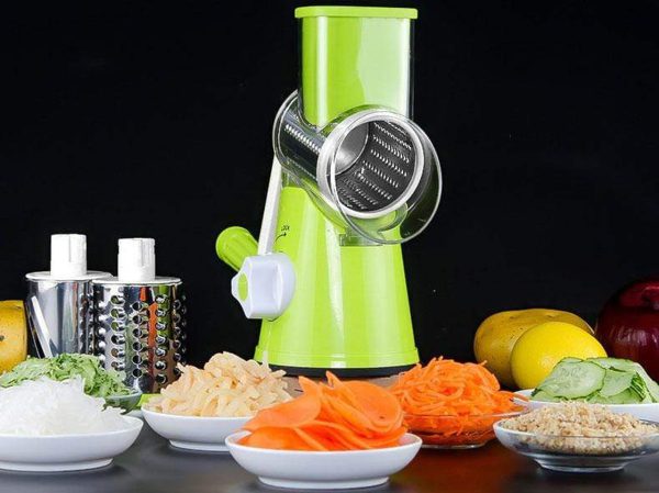 Tabletop Drum Grater | Manual Vegetable Slicer & Grater | Multi-Functional Kitchen Tool (Random Color)