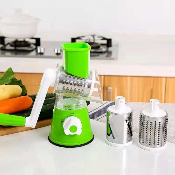 Tabletop Drum Grater | Manual Vegetable Slicer & Grater | Multi-Functional Kitchen Tool (Random Color)